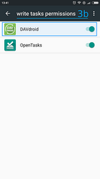 Allow DAVx5 in "Write tasks permissions"