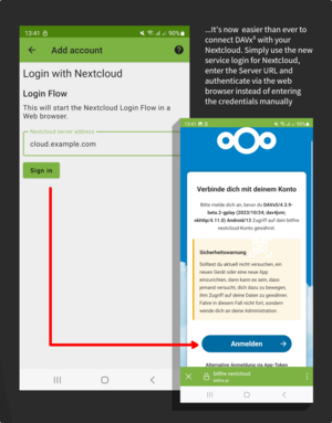 Service login option for Nextcloud