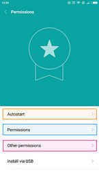 Open "Autostart", "Permissions", "Other permissions"