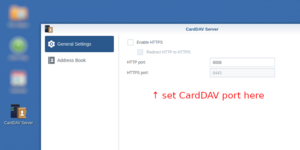 CardDAV Server settings