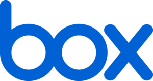 Logo consisting of text: box