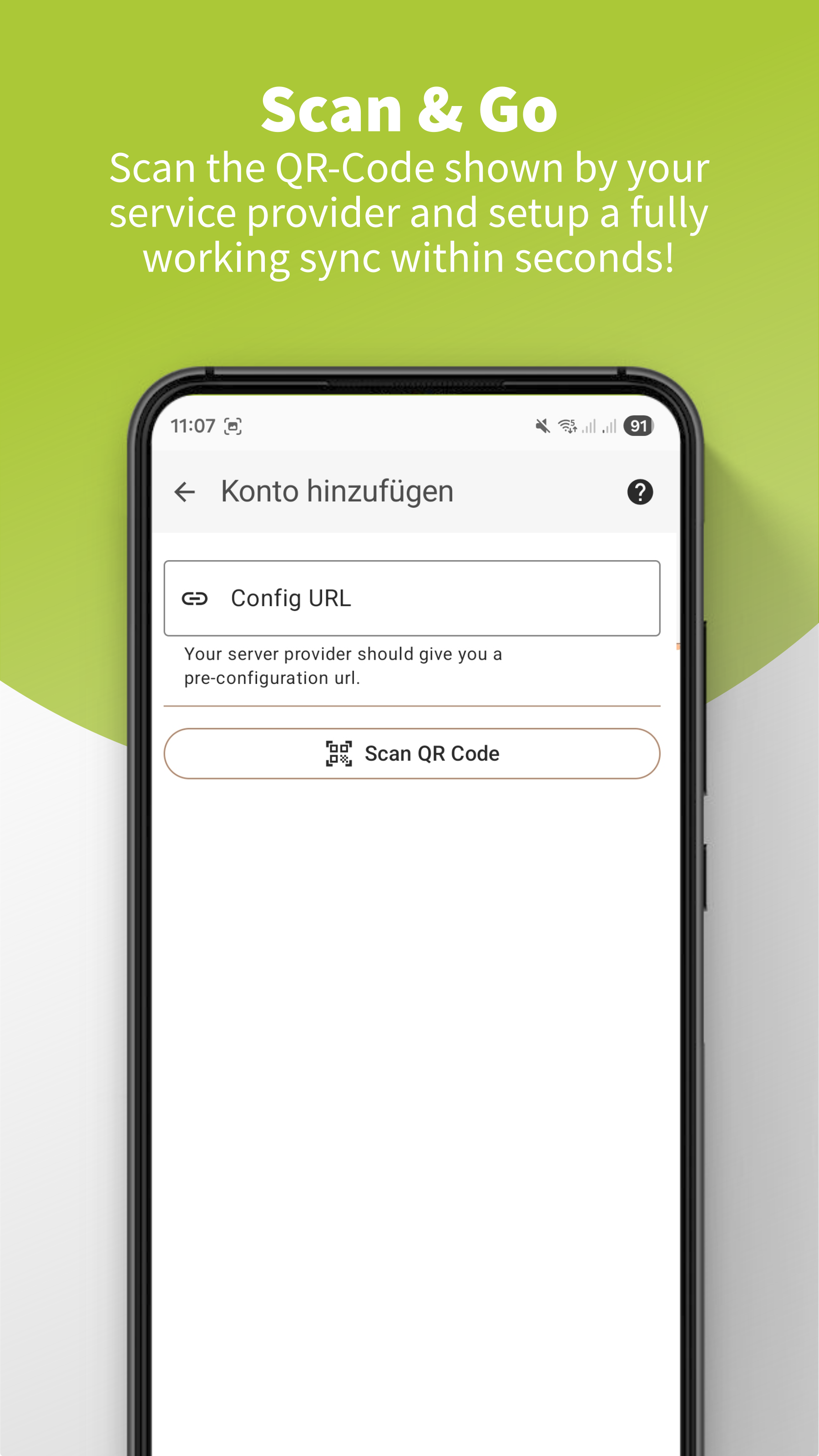 DAVx⁵ Select Scan & Go